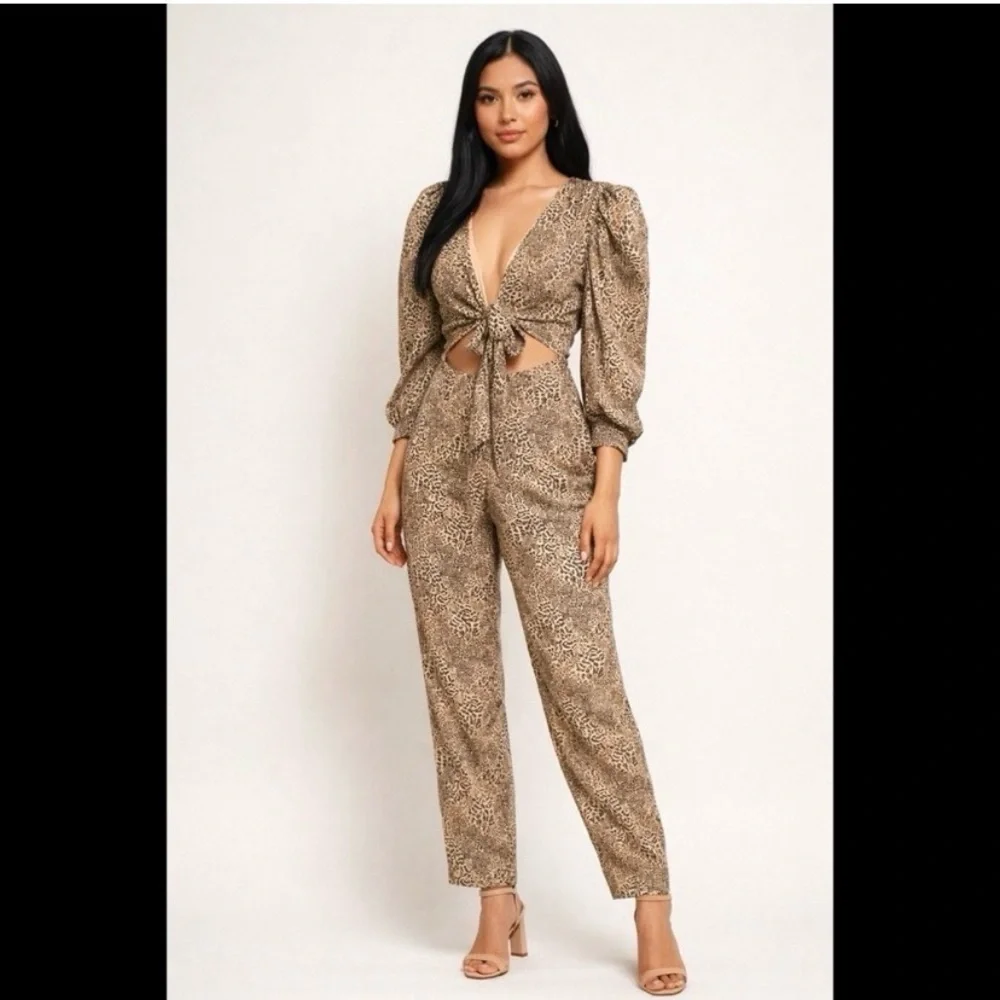 REVOLVE Lovers + Friends Cheetah Print Jumpsuit - Picture 2 of 9
